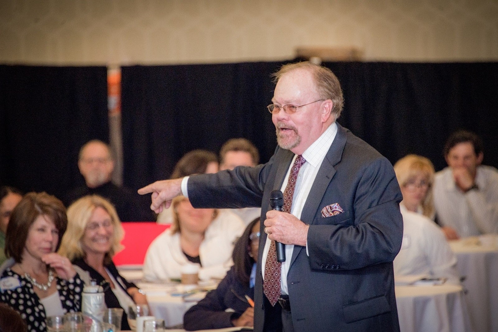 Jim Bob Solsbery engaging with educators during a training session